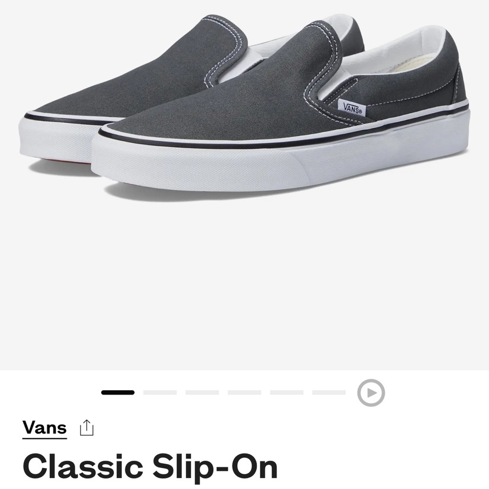 Vans Slip-On Charcoal Sneakers